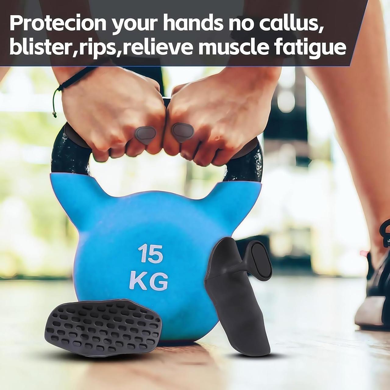 Silicone Gym Grips Pads Fingerless Workout Grips Hand Grip for Weightlifting