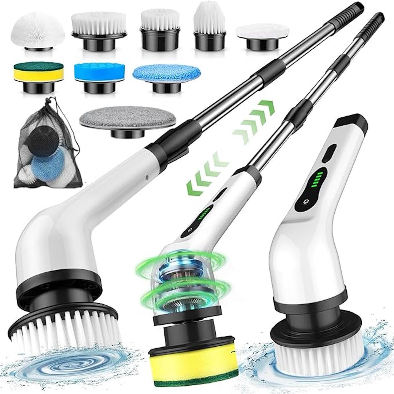 9 in 1 Cordless Electric Spin Scrubber  9 in 1 Multifunctional Cleaning Brush Scrubber