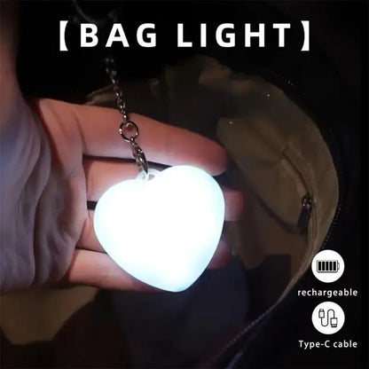 Heart Shaped Purse Light  Glowing Purse Keychain  Heart Shape Keychain