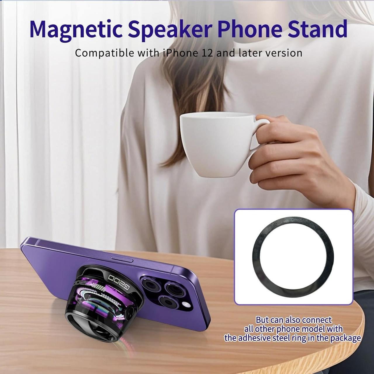 G200 Magnetic Bluetooth Speaker  Portable Mini Magnetic Speaker  Magnetic Bluetooth Speaker with RGB Light
